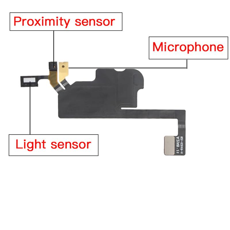 Upper Loud Speaker Ear Speaker For iPhone 13 Mini Pro Max Earpiece With Light Sensor Microphone Flex Cable Replacement
