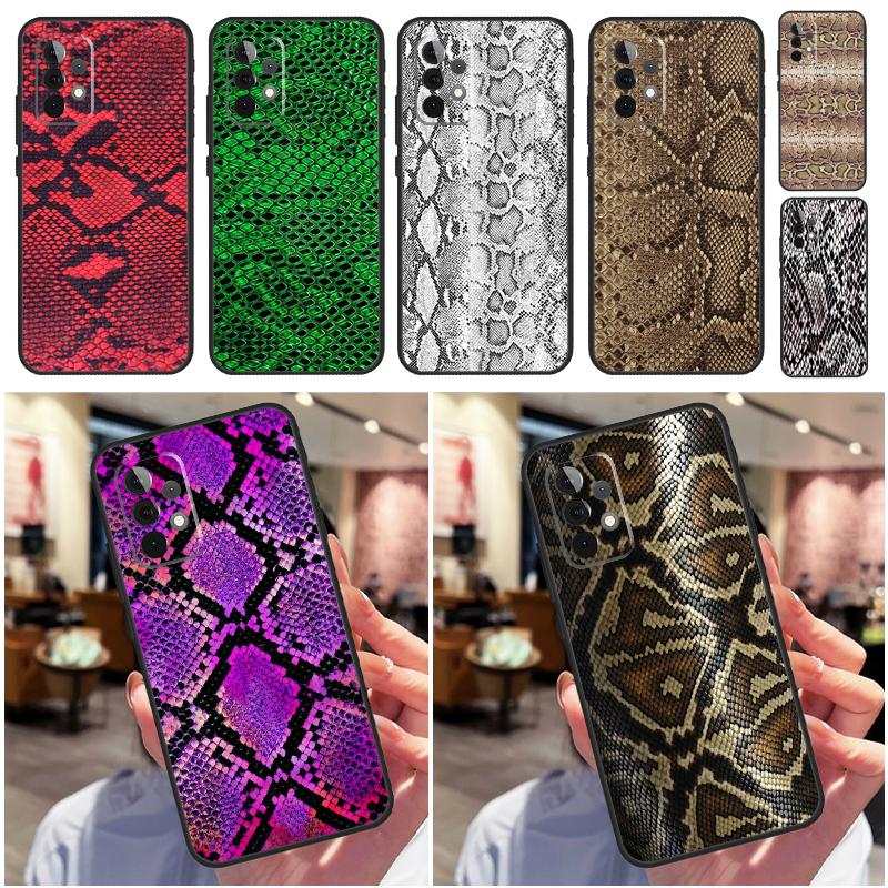 Snake Skin For Samsung Galaxy A33 A36 A56 A26 A16 A15 A55 A53 A35 A22 A32 A52 A54 A34 A14 A05 A06 Case
