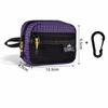 Lightweight Grid Fabric Storage Bag Zipper Closure Card Holder Bag  Outdoor Hiking