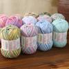 Dyed Combed Milk Cotton Yarn,50g Knitted Yarn,DIY Woven Doll Scarf,Carpet Crochet Thread,Skin Friendly Wool Material Chunky Yarn