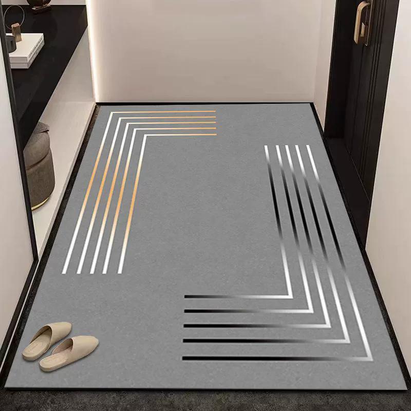 Modern Entrance Diatom Mud Mat Non-Slip Absorbent Fast Dry Trimmable Doormat Dirt Resistant Home Hallway Doorway Floor Rug