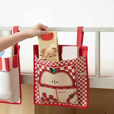 PU Bedside Hanging Bag Wall Mounted Space Saving Underwear Storage Bag Decorative Large Capacity Closet Organizer Dormitory