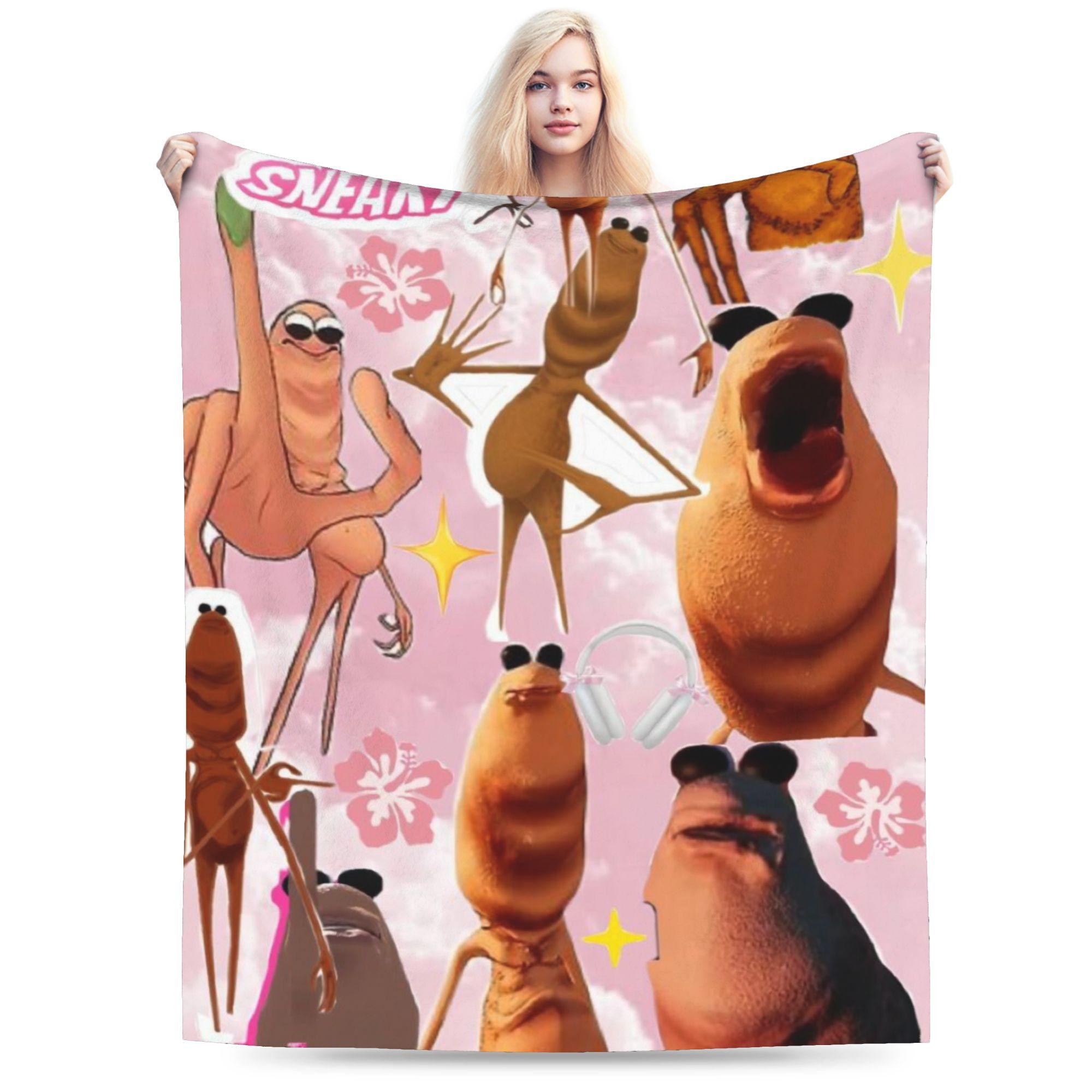 New Arrival Marcus the Worm Robert Help Blankets Soft Fleece  Cozy Throw Blankets Machine Washable 30x40in