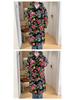 Northeast Floral Hanfu Long Hooded Cotton Coat - Unisex Loose-Fit, Warm, Trendy Cold-Protection Jacket
