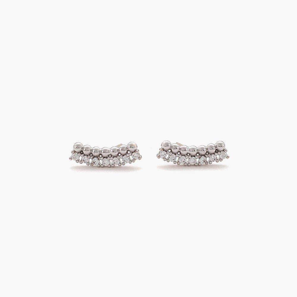 J.Lauren 01M01663 Arched Cubic Zirconia Earrings