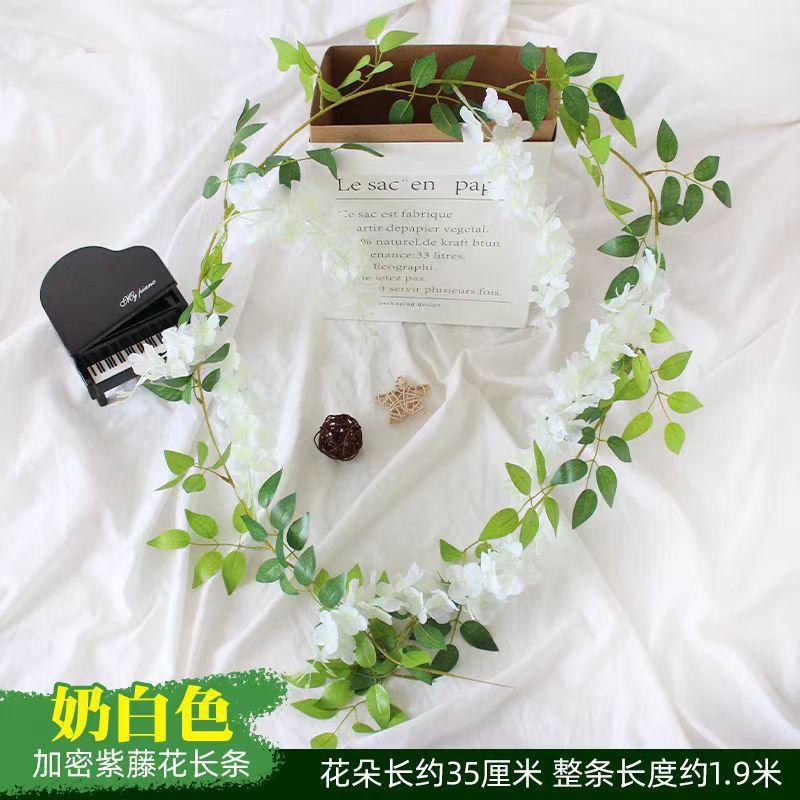 

Искусственная глициния ротанговая подвесная потолок украшение балкона парк развлечений сетка красная туннельная арка свисающая полоса цветов лоза