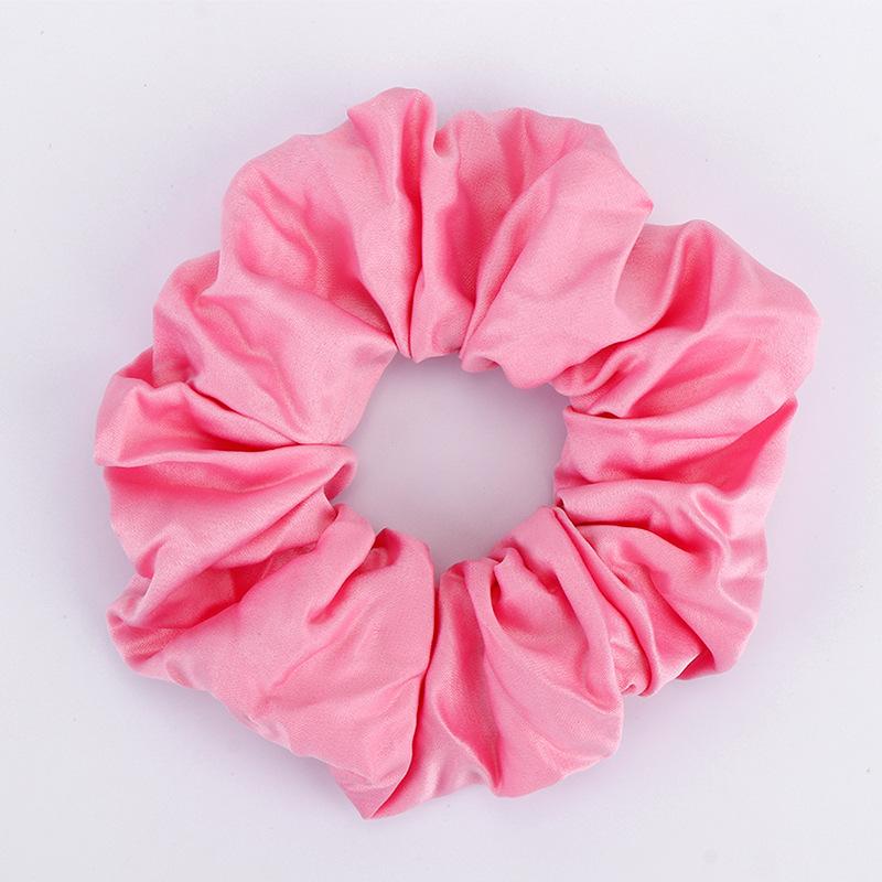 Einfarbiges Haargummi-Set für Damen, Satin, matt, Satin, Farbe, Tanga, Blumen-Haarschmuck, Stall, Nachtmarkt