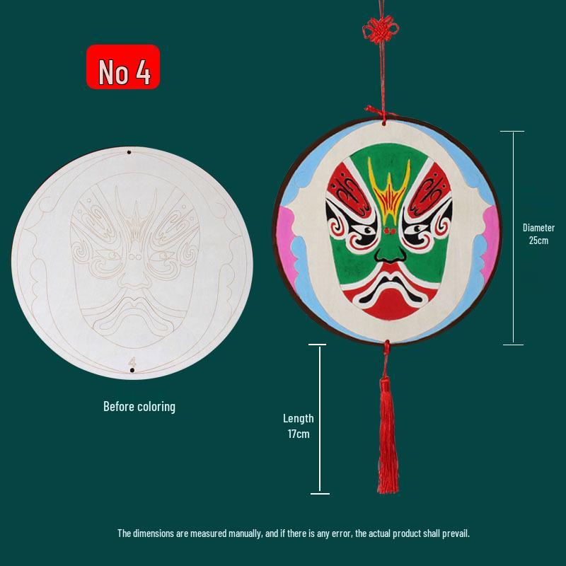 Peking Opera Mask Coloring DIY Kit - Traditional Culture Handmade Material Pack