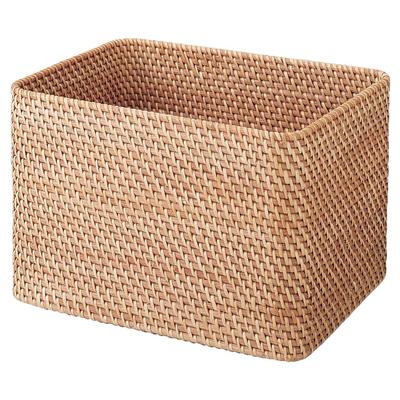 MUJI Stackable Rattan Rectangular Large 36cm W X 26cm D X 24cm H 47381313 Basket Basket, (V) Approx.