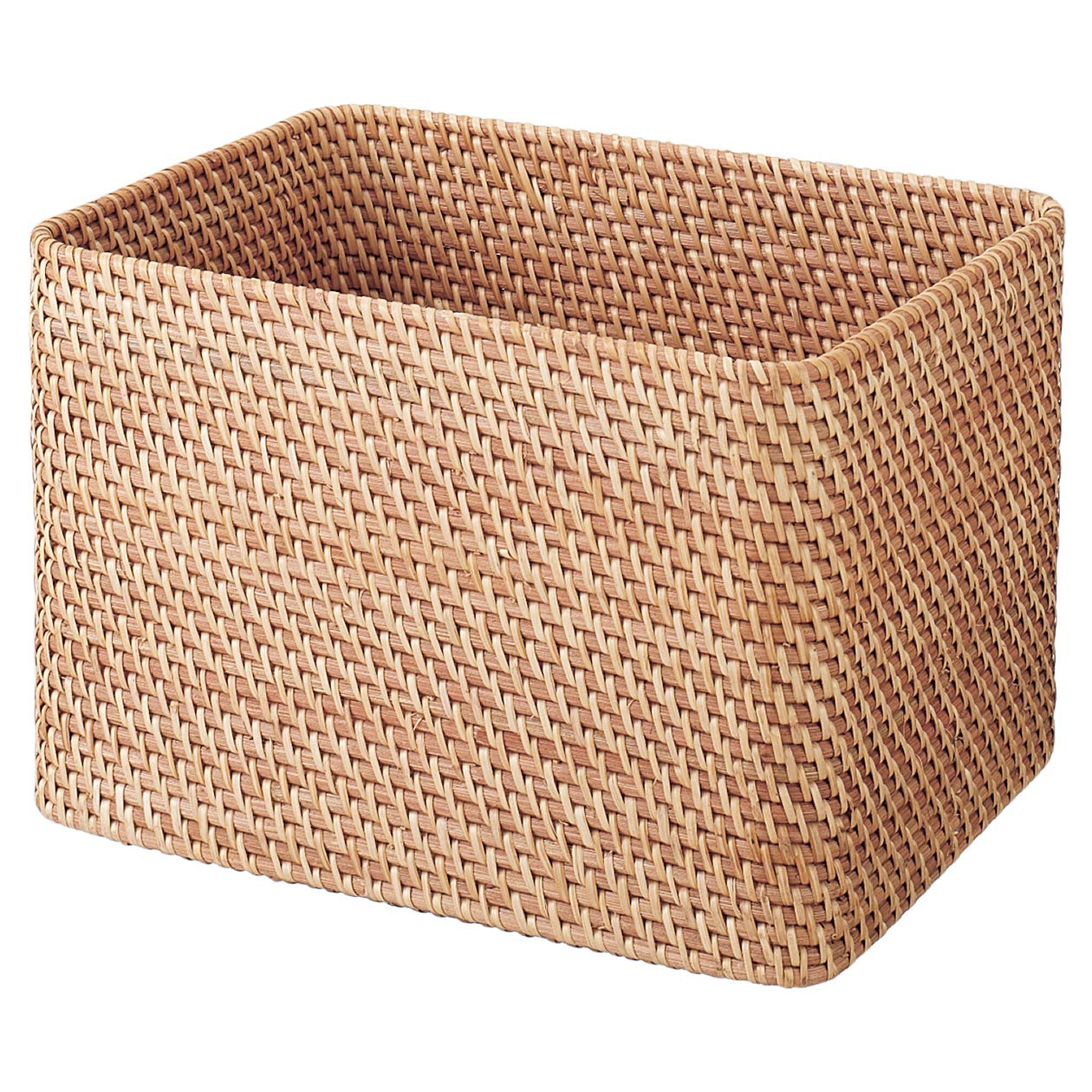 

MUJI Плетеная прямоугольная корзина из ротанга, штабелируемая, большая, 36 см Ш x 26 см Г x 24 см В 47381313 Корзина Корзина, (В) Прибл.