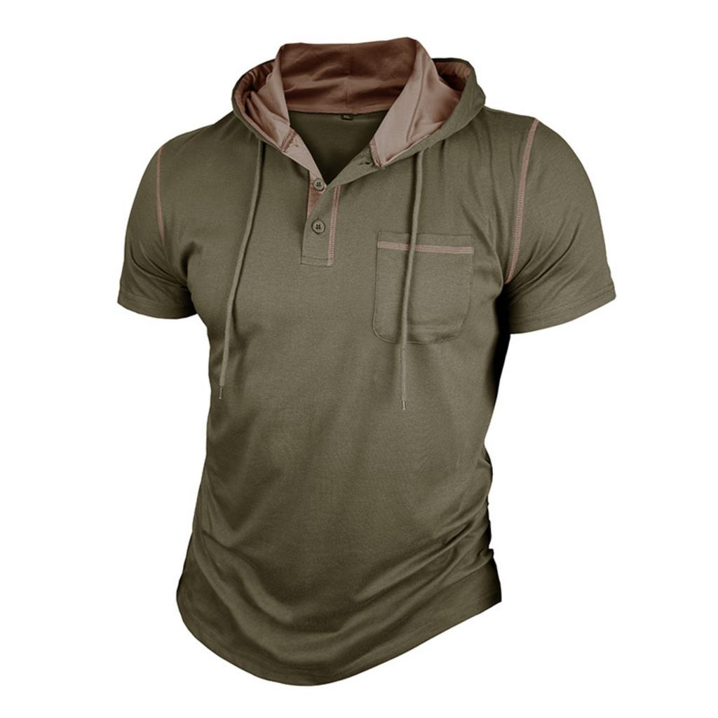 Men's Short-sleeved T-shirt With Hood And - Jacket - Summer Outdoor Top