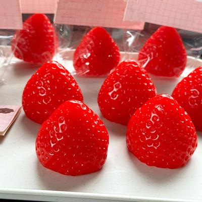 Strawberry Squeeze Toy Stress Relief Red Pink Clear Fruit Pinch Sensory Toy Kids Teens Adults