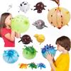 3/6 Pcs Children'S Fun Dinosaur Ranch Animal Inflatable Balloon Squeezing Soft Ball Balloon Party Fun Game Gifts