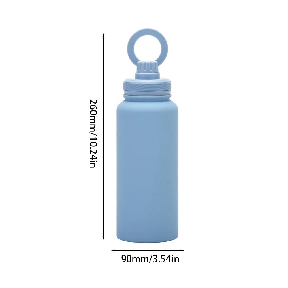Sports Water Bottle Lid with Cellphone Magnetic Stand 1000ML Insulated Stainless Steel Sports Water Bottle Thermal Water Cup Lid