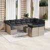 VidaXL Garden Lounge Set with Cushions 13 Pcs, Patio Sofas, Furniture Set, Outdoor Terrace Furniture, Grey 3218442