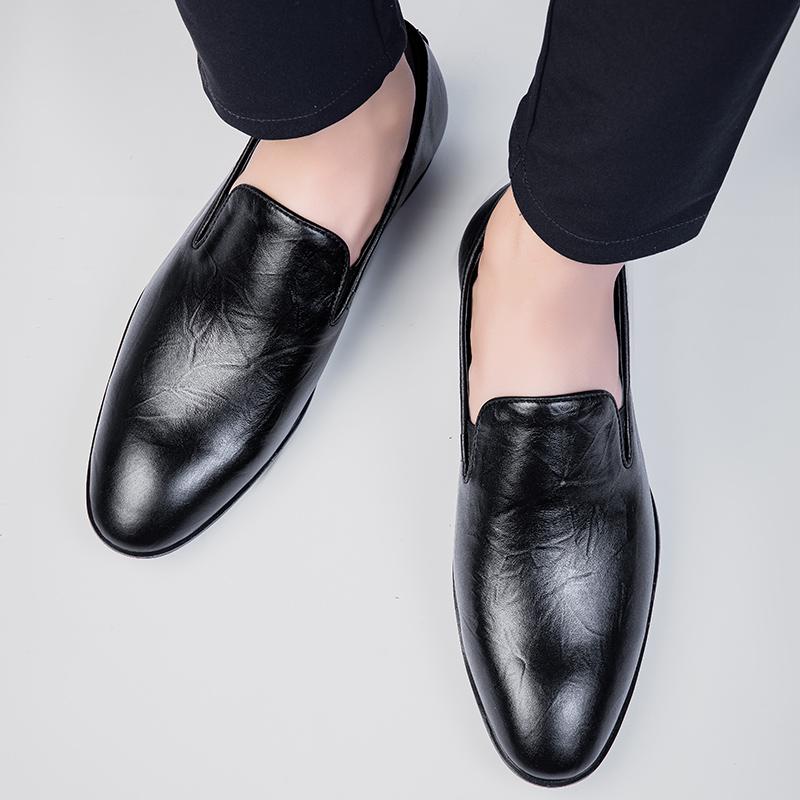 Fashion Moccasin Non-slip Loafers New Arrival Business Shoe High Quality Men Slip-On Shoes Genuine Leather Casual Shoes Driving Flats