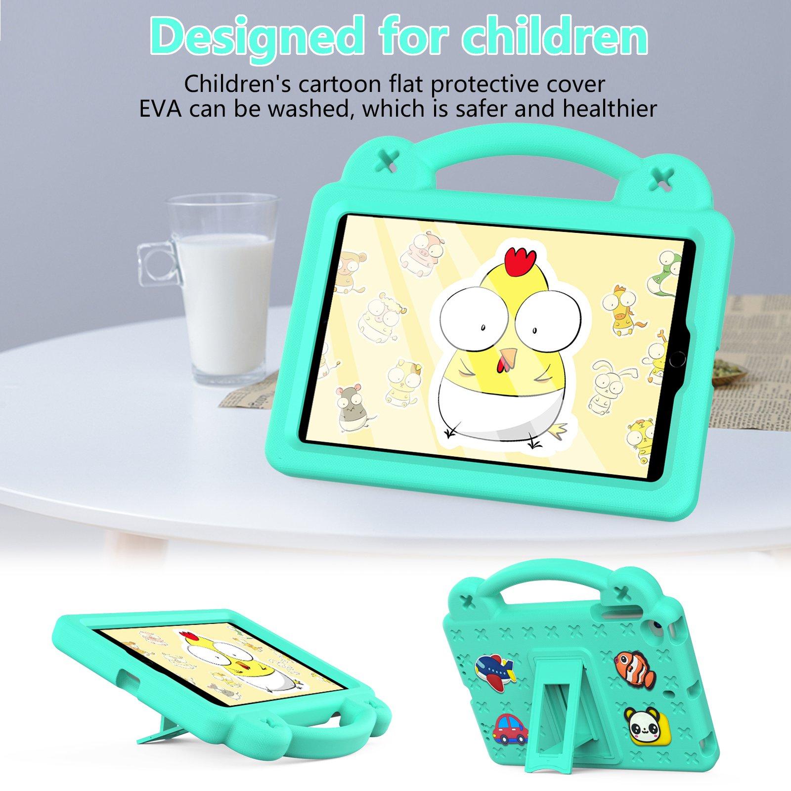 

For iPad mini (2019) 7.9 inch/iPad mini 4/3/2/1 Drop-proof Tablet Case Kickstand Hand Grip Anti-scratch Protective Cover Green