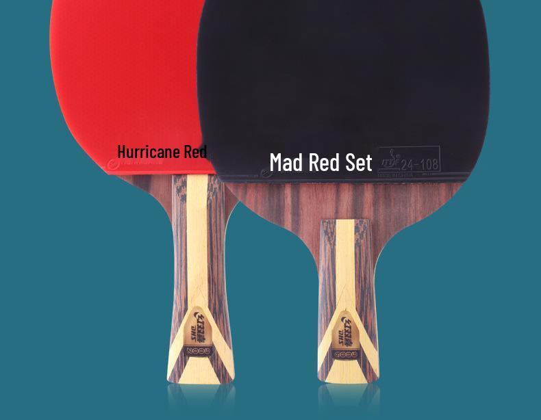 Rachetă de tenis de masă profesională Double Happiness 9 stele H9002 Mâner penă / Drept H9006, Cauciuc inversat pe ambele părți