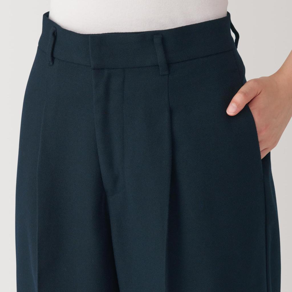 MUJI Brushed Tapered Pants BE1U9A4A Dunkelblau S Damen Damen Damen