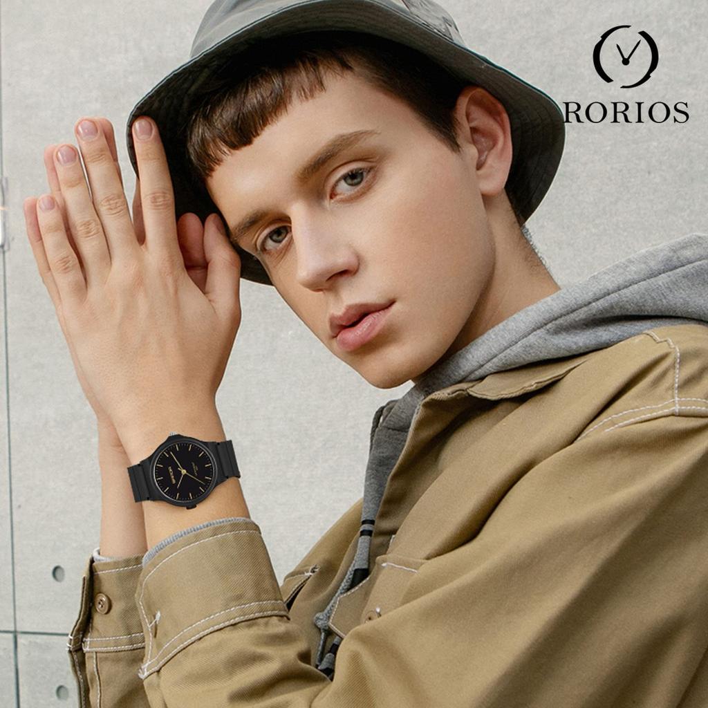RORIOS and Analog Simple Stylish Quartz Popular with and Perfect for Casual and Men's Women's Watch, Design, Waterproof, Movement, Students, Girls,