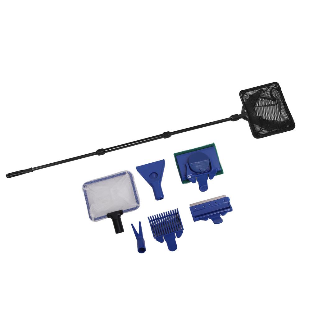 Aquarium Cleaning Kit Multipurpose Efficient Gravel Rake Algae Scraper Plant Fork Sponge Brush Fish