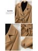 New Women's Autumn/Winter Double-Faced 100% Wool Long Slimming Overcoat