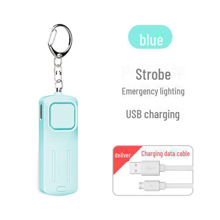 

Сигнализация самообороны 130 дБ со звуком и светом для пожилых людей, детей и женщин Charging Type синий