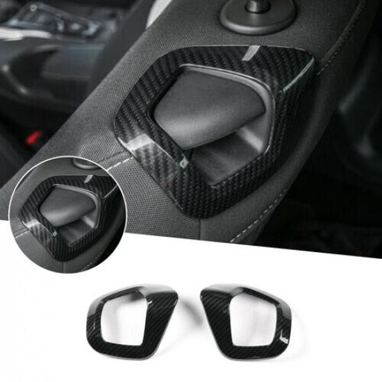 2x Ручка регулировки сиденья Кнопка Переключатель Накладка Для Chevrolet Camaro 2017+ Карбон