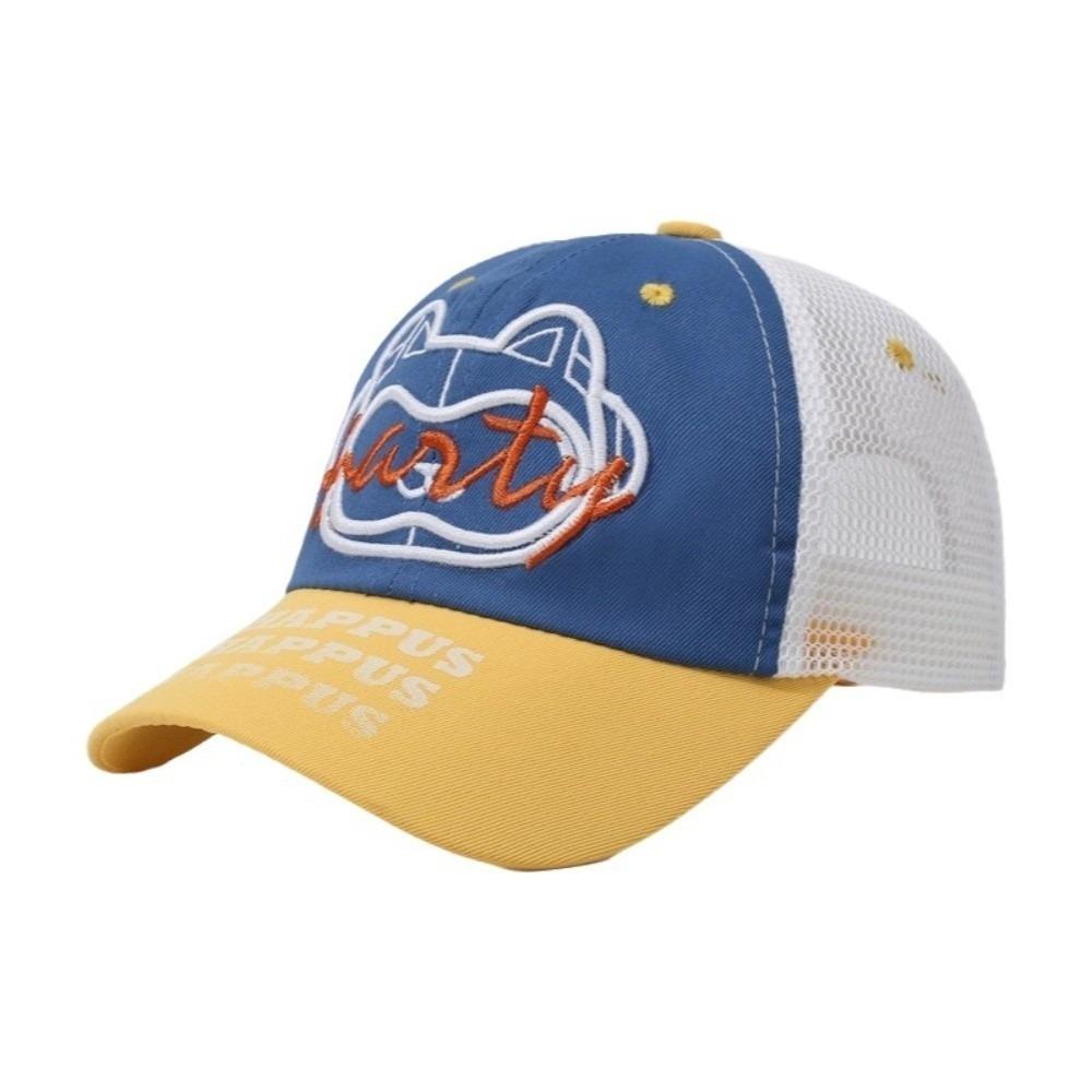 Sunshade Breathable Mesh Baseball Cap Letter Embroidery Retro Style Mesh Cap Versatile Design Duckbill Cap Sun Shading