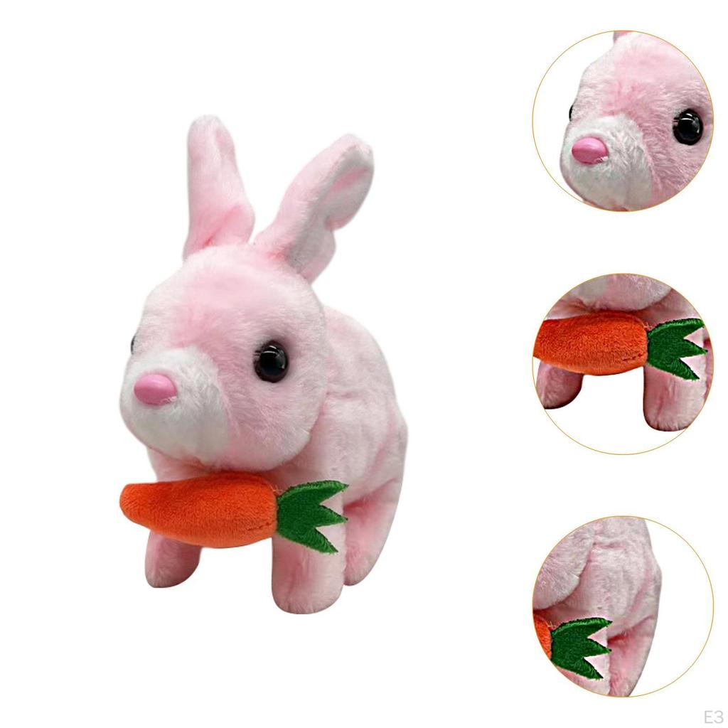 Electric Bunny Plush Toy Interactive Rabbit Creative Holiday Gifts Realistic Stuffed