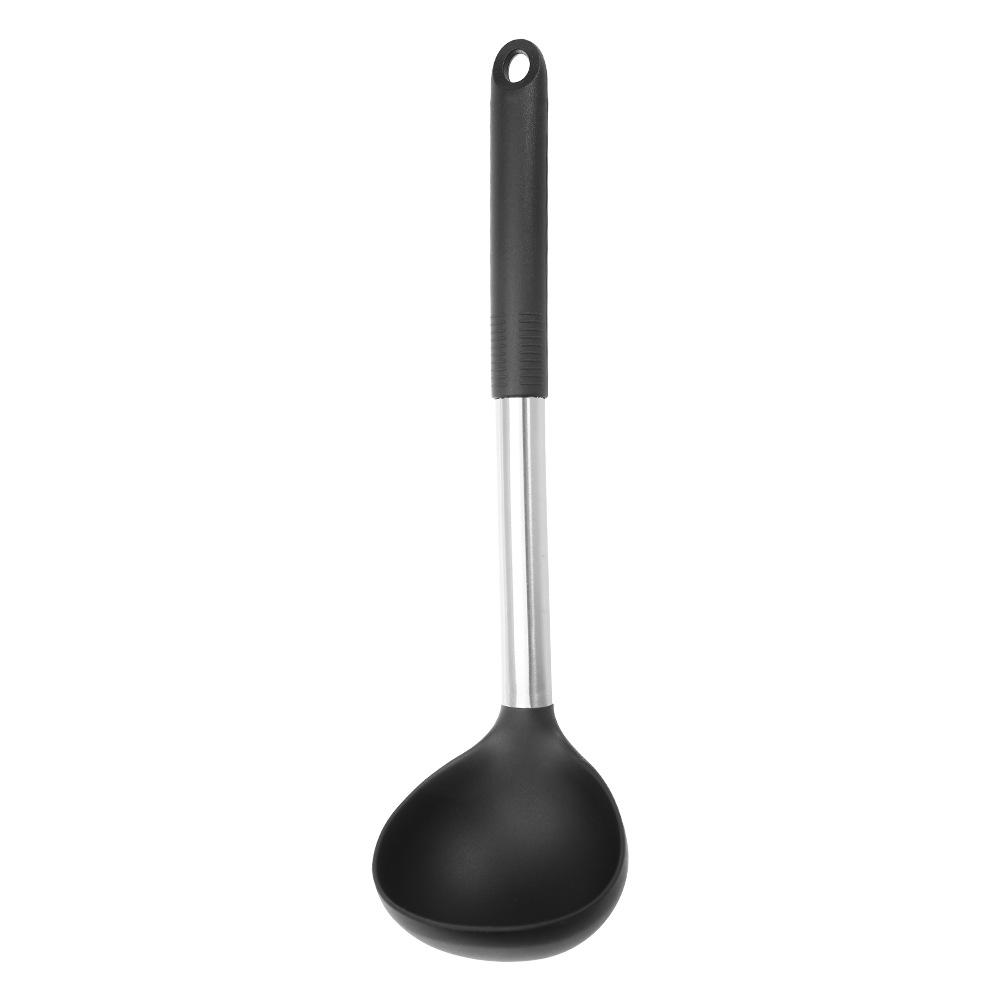 Silicone Kitchen Utensils Stainless Steel Handle Non Stick Pot Kitchenware Cooking Tool Heat-resistant Soup Spoons