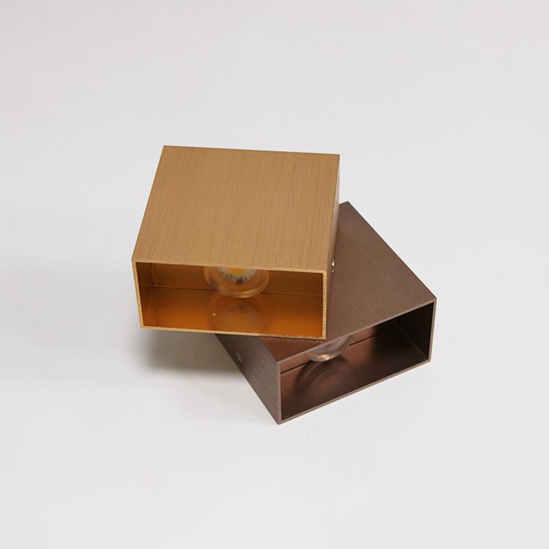 Modern Indoor Wall Lamps Simple Square Wall Lamps Bedroom Living Room Lighting Fixtures Aluminum Gold/Coffee Colored Lights