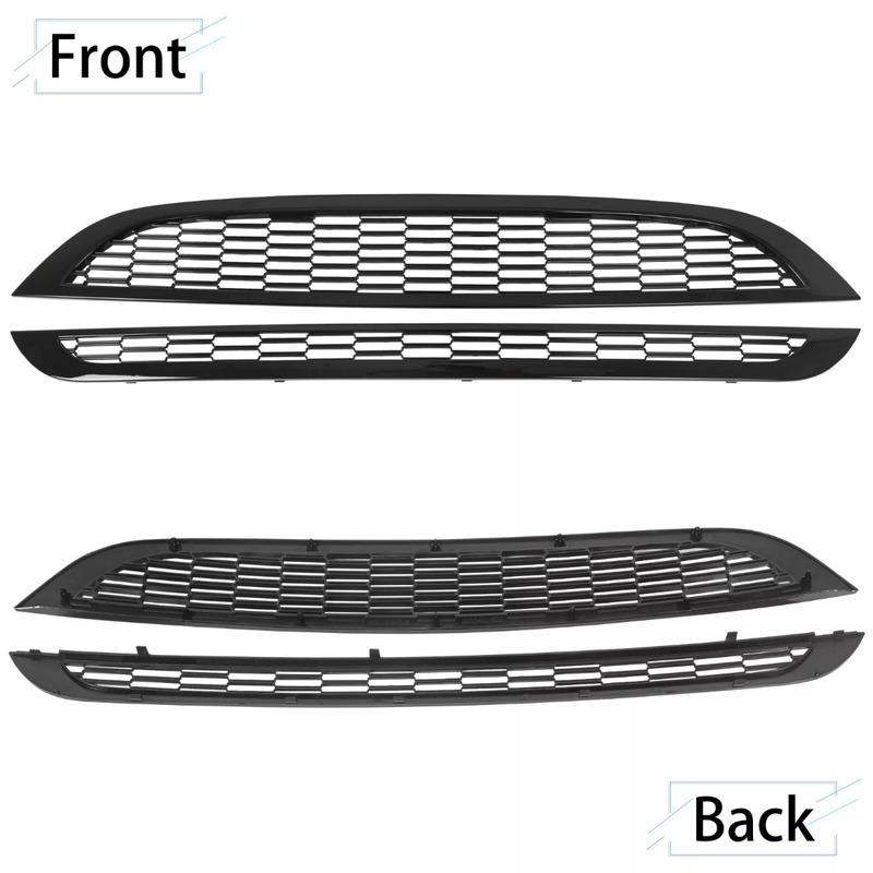 2pcs Front Upper Lower Grill Compatible For MINI R50 R52 R53 51137026202 51137133847 51117127931 Honeycomb Mesh Guard Trim Cover