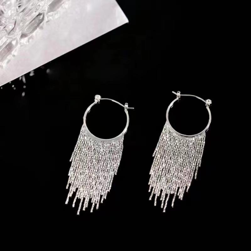 1 Pair Tassel Earrings, Long Temperament Earrings, Versatile And Fashionable Ear Accessories