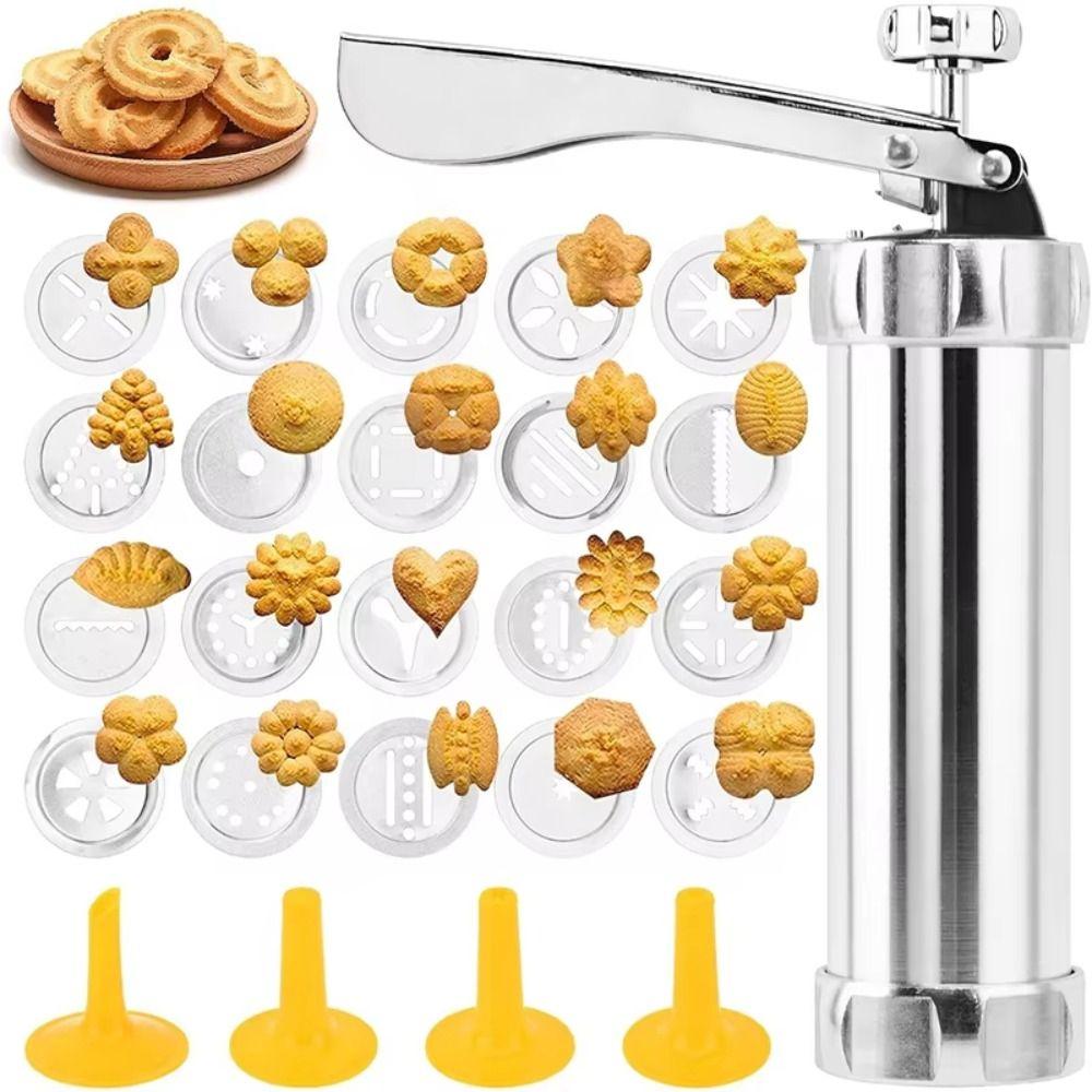 Aluminium Zinc Zinc Alloy Cookie Machine Mold 4 Nozzles DIY Biscuit Maker Cookie Press Kit  Bakery Shop
