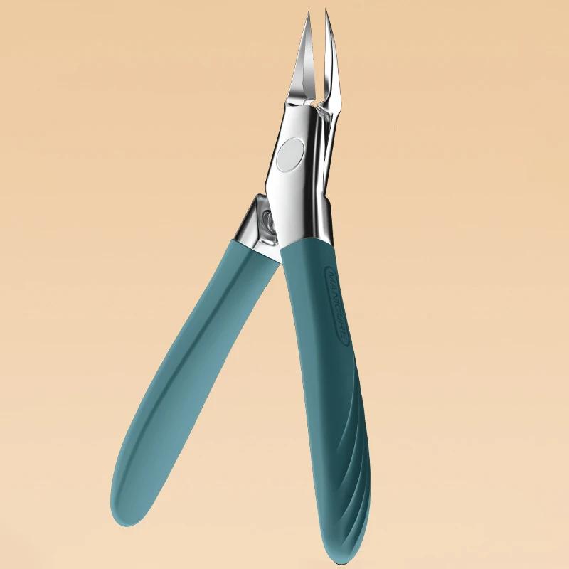 Duże szczęki Nożyczki do paznokci u stóp z osłoną przeciwbryzgową, skośne, do grubych paznokci, wysokiej klasy nożyczki do manicure, zaprojektowane do przycinania wrastających paznokci