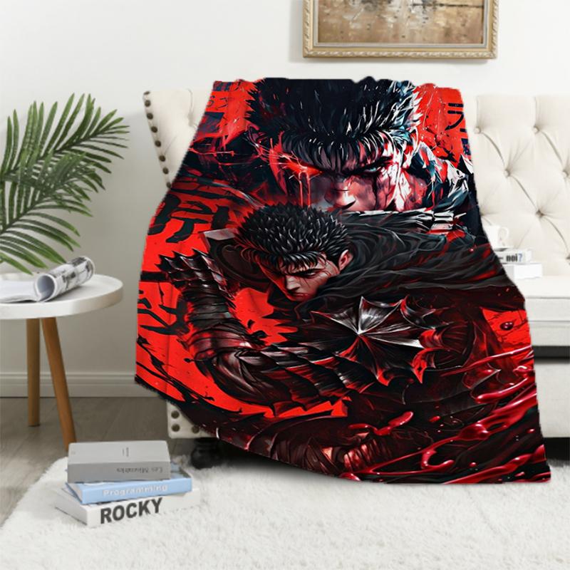 1 pezzo Giappone Anime Berserk Coperta Microfibra Biancheria da Letto Coperta da Campeggio Lusso Soffice Portatile Ufficio Ipoallergenica Flanella