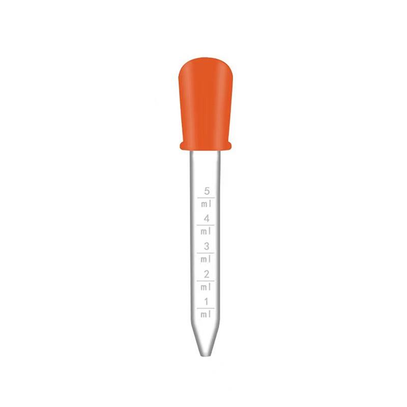5Ml Straw Silicone Straw Dropper Children’S Anti-Choke Feeding Medicine Straw With Scale School Laboratory Experimental Supplies