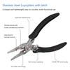 Multifunctional  Mini Fishing Plier Scissor with Locking Buckle Stainless Steel Hook Remover Fish Lines Cutter Durable