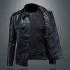 New Men's Lapel Motorcycle Leather Jacket Slim Youth PU Leather Jacket Top