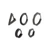 Black Geometric Hoop Earrings: Trendy 2022 Black Gold-Plated Tragus Studs