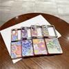 Luxury Gold Plating Painting Flower Case For OPPO Find N3 Flip Find N2 Flip Shockproof Hard Back Cover Fundas