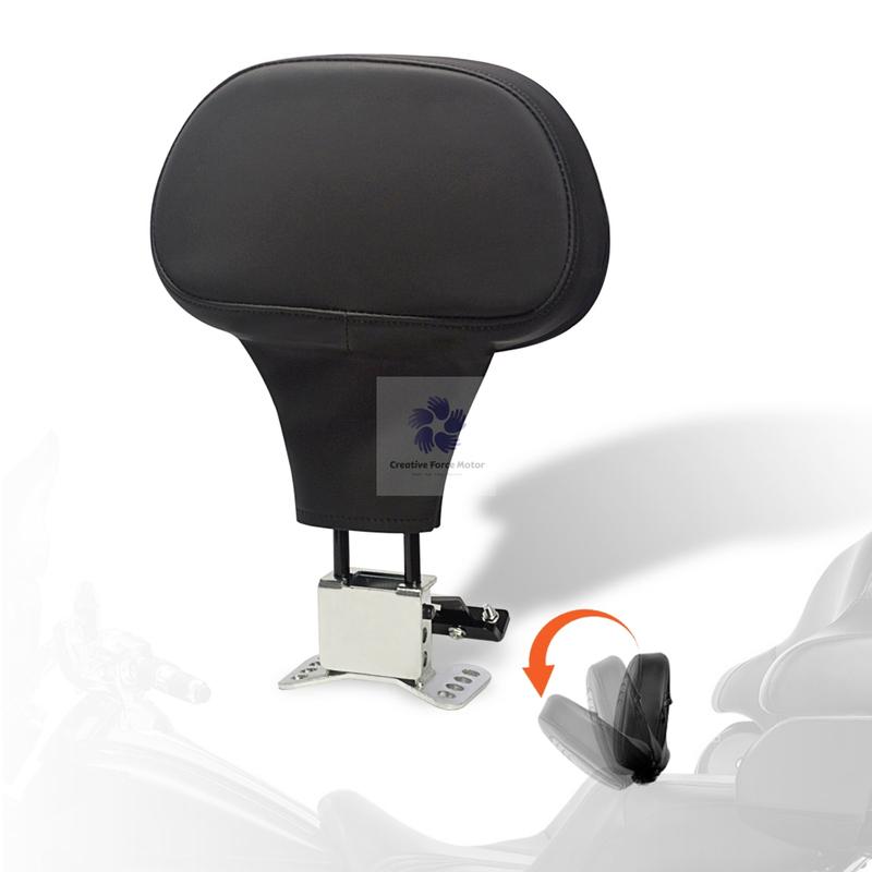 Motorcycles Front Driver Rider Seat Backrest Pad Adjustable For Harley Davidson Touring Road King Street Electra Glide 2009-2025