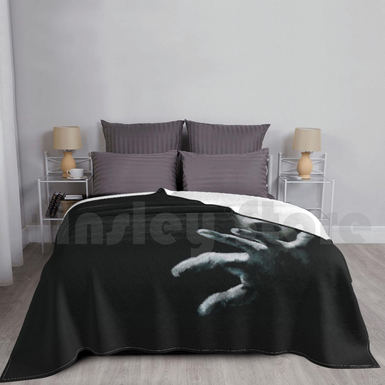 Blanket Ju-On 1469 Ju On Grudge Ring Horror Movie Film Japanese Black White Scary Hand Eyes Size: 75*100cm, Weight: 230 GSM