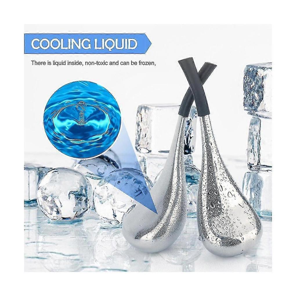 Ice Globes Spoon Massager Facial Skin Care Freeze Tool Stainless Steel Face Beauty Roller Cooling M