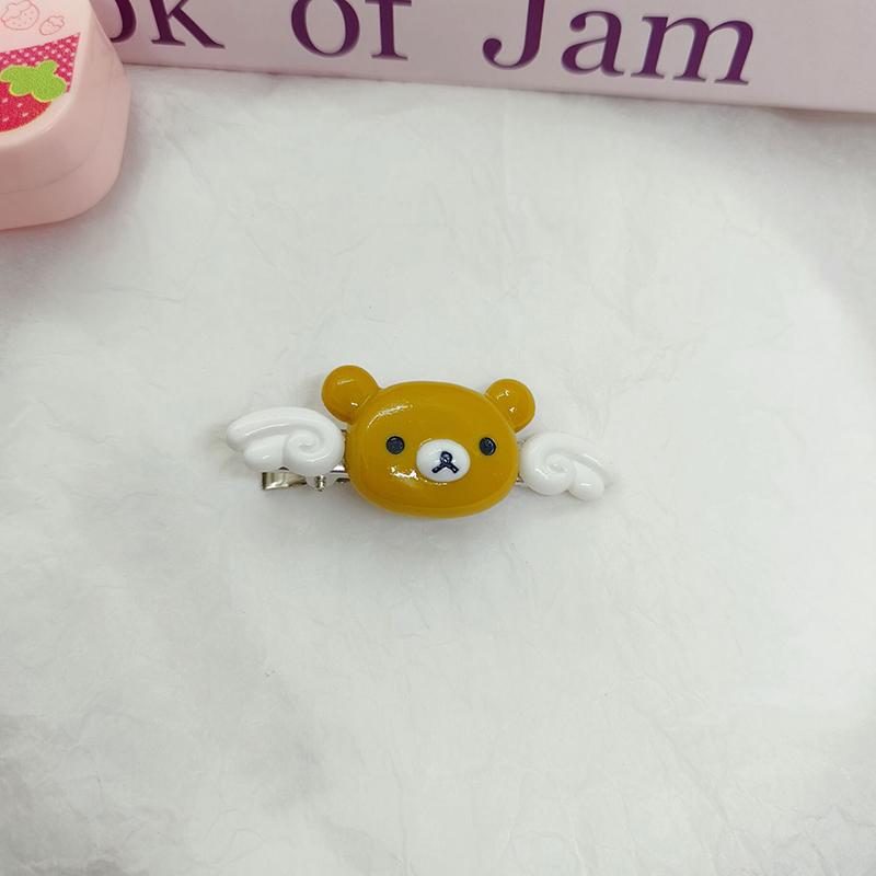 

Kawaii Rilakkuma Angel Hair Clip Cartoon Крылатый Медвежонок Челка Боковая Заколка Для Девочек Заколки Для Волос Аксессуары Для Волос Подарок кофейный