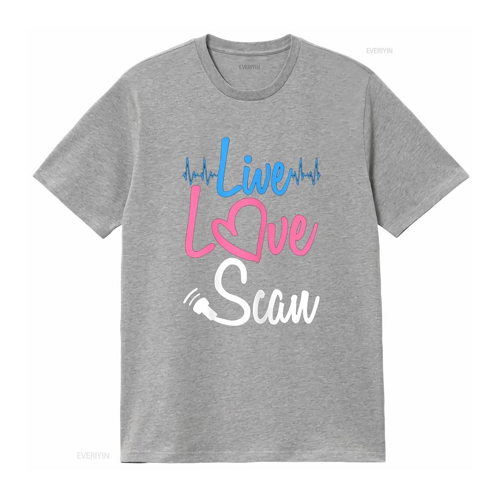 Ultrasound Tech Sonographer Live Love Scan T Shirt vintage Washed graphic Unisex Stylish streetwear Stretched Casual homme Soft
