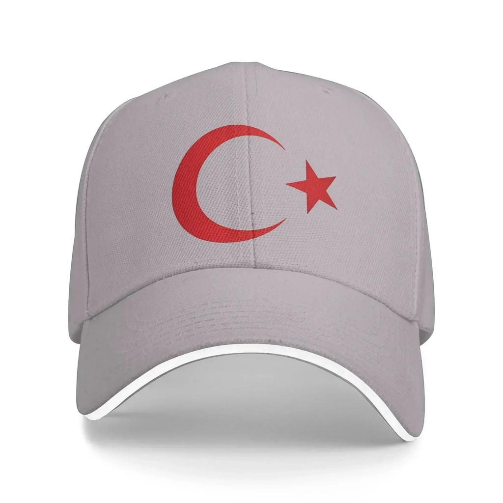 Turkish Crescent Moon Star Flag National Turkey Symbols Baseball Cap Unisex-Teens Hats Summer Rock Sun Visor Baseball Caps