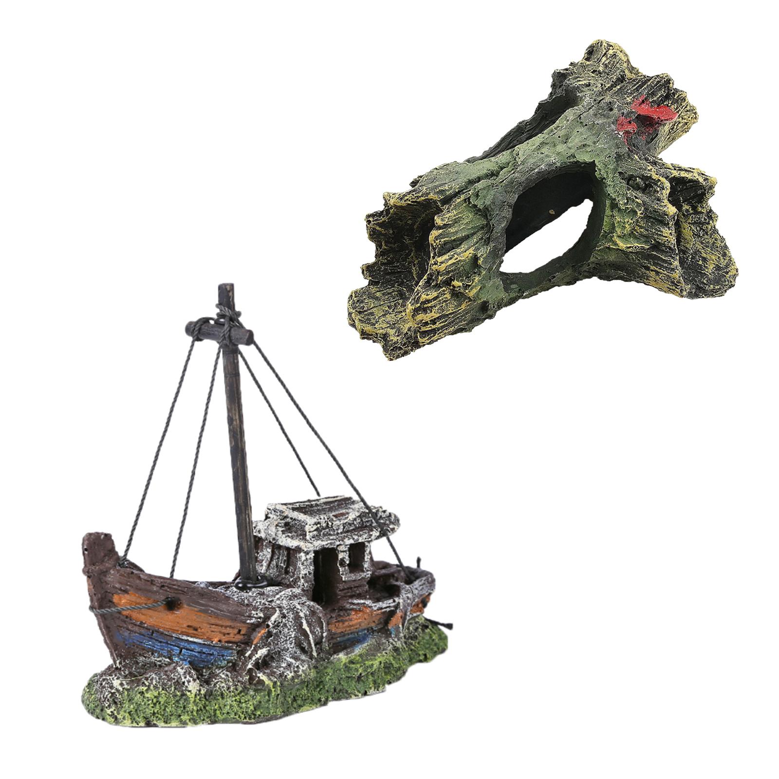 

Аквариумный декор Полое бревно Многофункциональная смола Пещера для укрытия рыб Нетоксичное украшение из коряги для аквариума