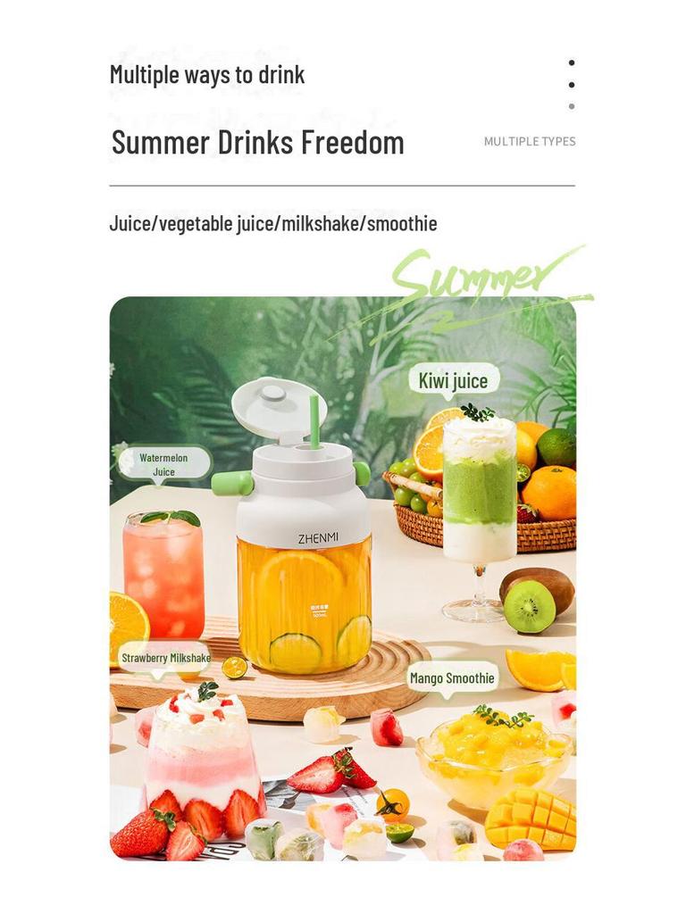 Zhenmi Tritan Trådløs Bærbar Juicekopp J15